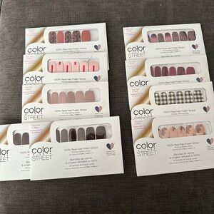 Print/Glitter Lot - Color Street Nail Polish Strips - (9 sets)